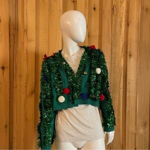 Hooked Up Women’s Ugly Christmas Cardigan NWT Size Medium